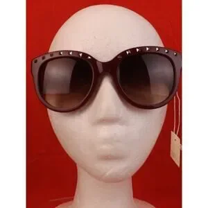 NWT VALENTINO ROCKSTUDS V659S WINE STUDDED PLASTIC FRAME SUNGLASSES $495 ITALY Valentino | Accessories | Nwt Valentino Rockstuds V659s Wine  main image 2